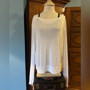 Wildfox White Long Sleeve Shear Top
